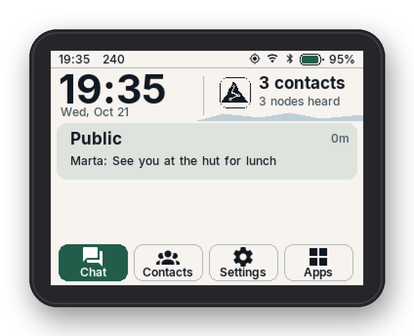 T-Deck Plus home screen